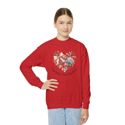 Spartans Have My Heart Floral Gildan Sweatshirt