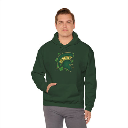 St. Patty's Good Luck Spartan Helmet Adult Gildan Hoodie
