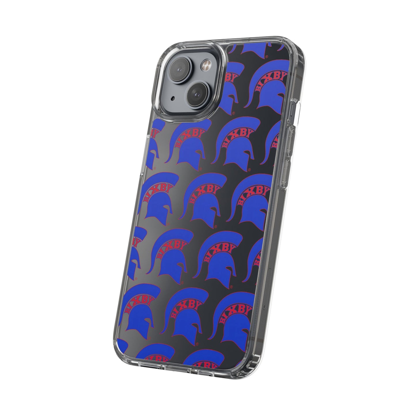 Spartan Blue Logo Clear Apple Phone Case
