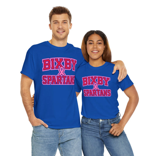 Bixby Spartans Breast Cancer Awareness Gildan Tee