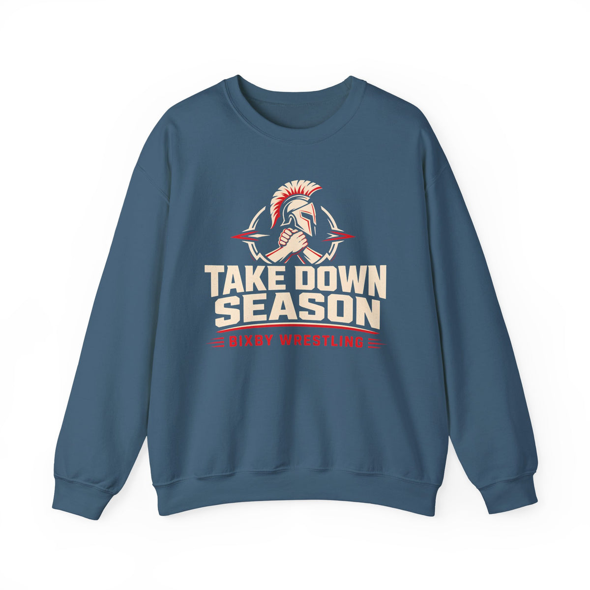 Bixby Spartans Take Down Season Wrestling - Bixby Wrestling Team Sweatshirt