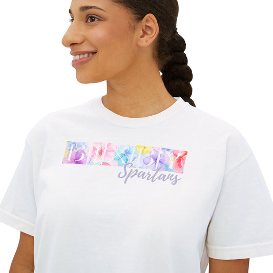 Bixby Spartans Comfort Colors Spring Pastel Boxy Tee