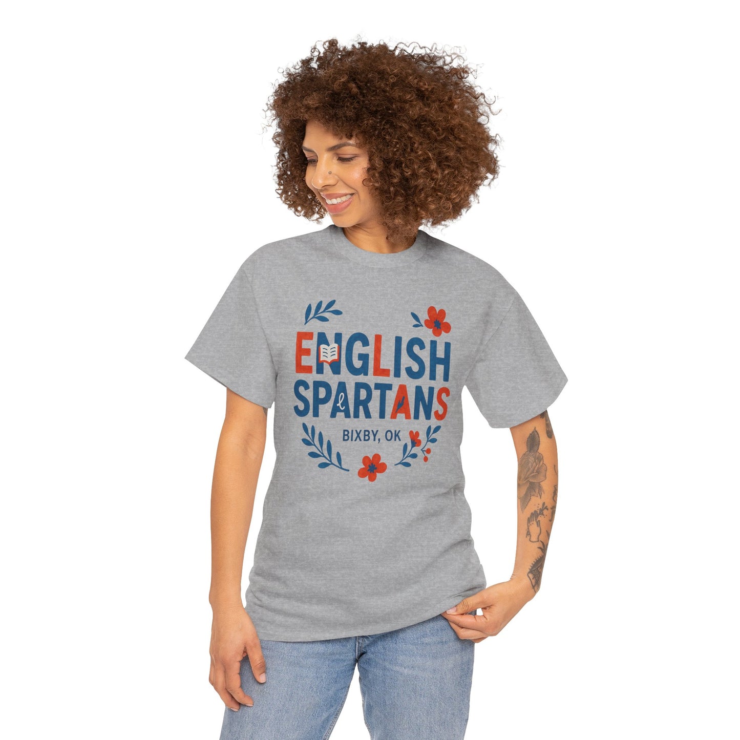 English Floral Spartan Gildan Tee