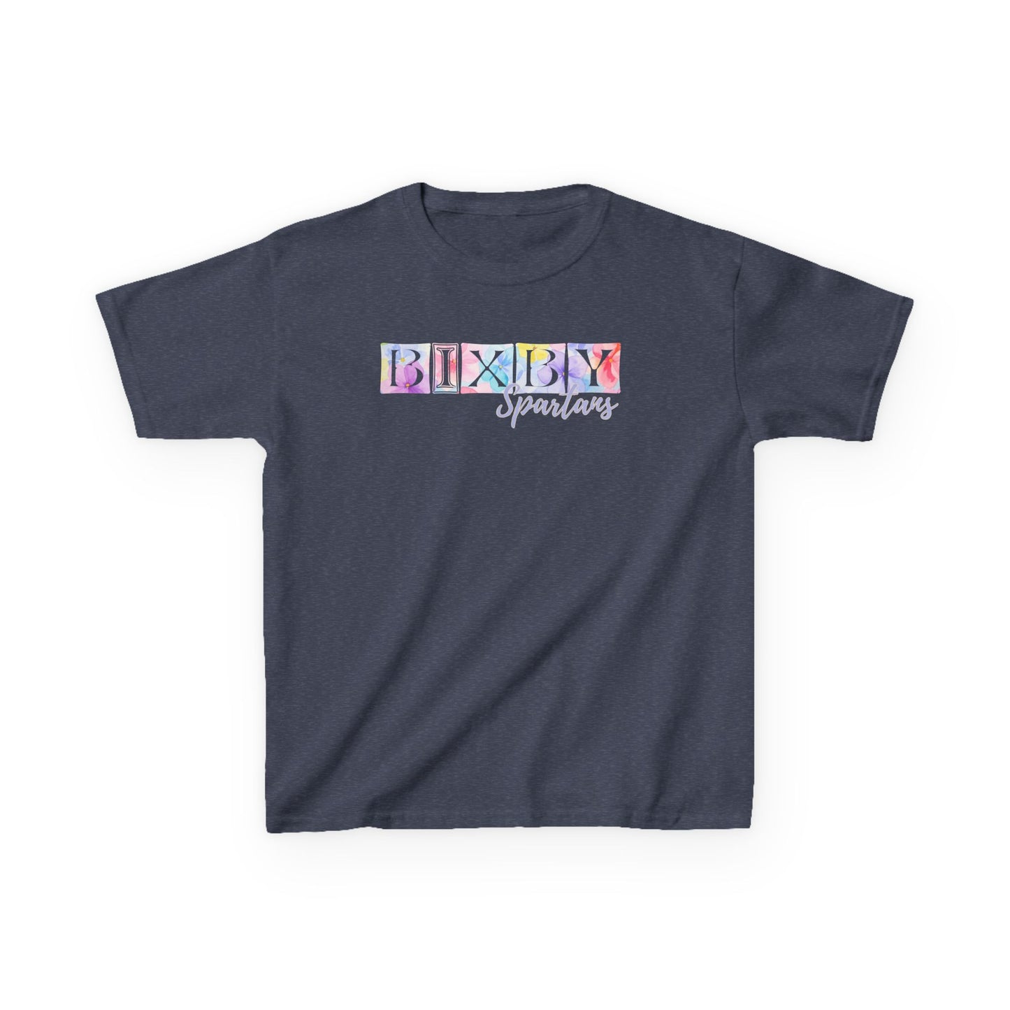 Bixby Spartans Boxy Floral Youth Tee