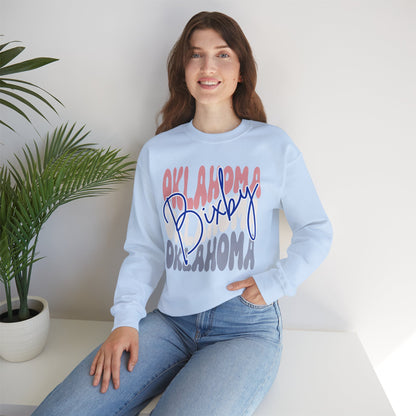 Bixby Spartans Custom City Name Oklahoma Script Sweatshirt