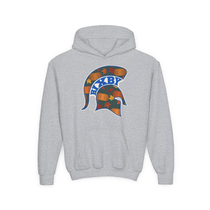 Bixby Spartans Pumpkin Patch Helmet Youth Hoodie – Kids Fall Game Day Hoodie