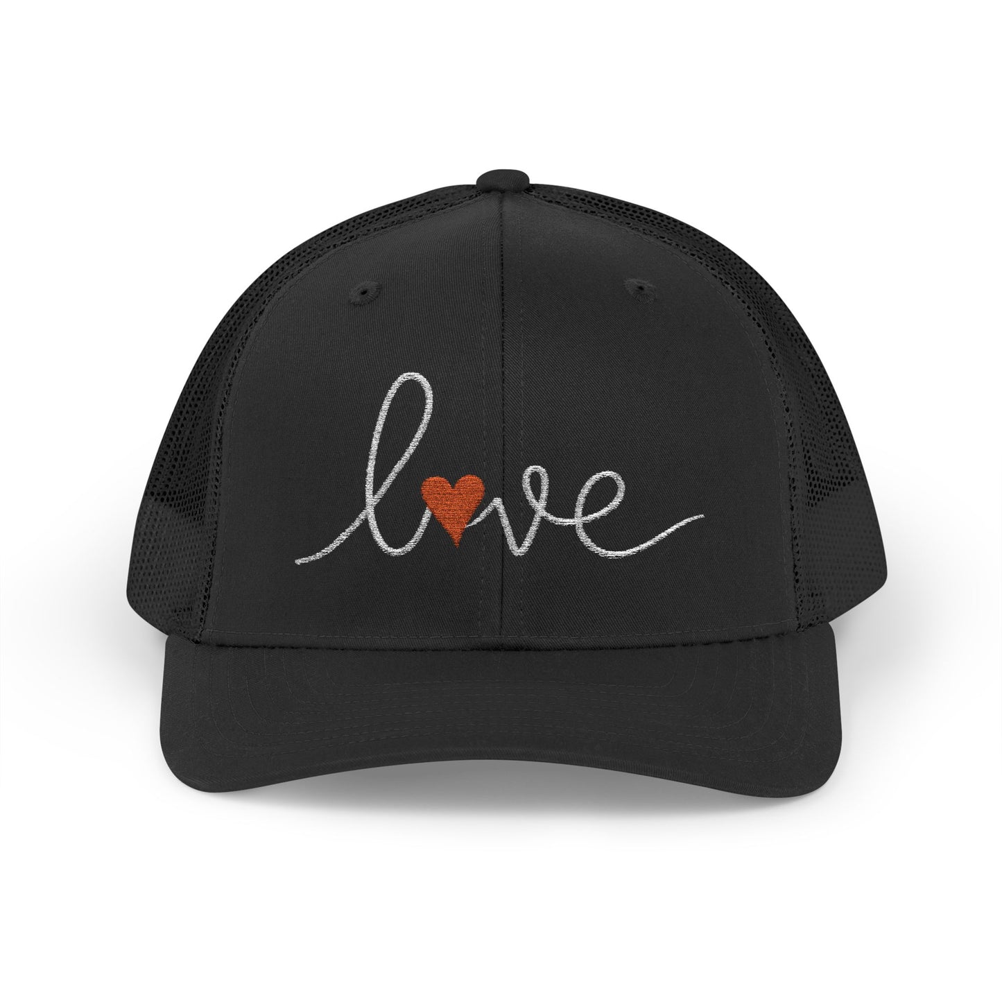 Love Script Snapback Trucker Cap | Sparkle Heart Embroidery
