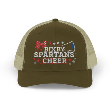 Bixby Spartans Cheer Embroidered Trucker Snapback