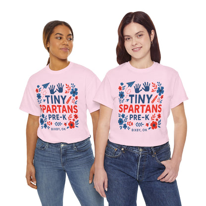Floral Tiny Pre-K Spartan Gildan Tee