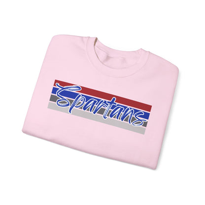 Spartans Cursive Print Crewneck Gildan Sweatshirt