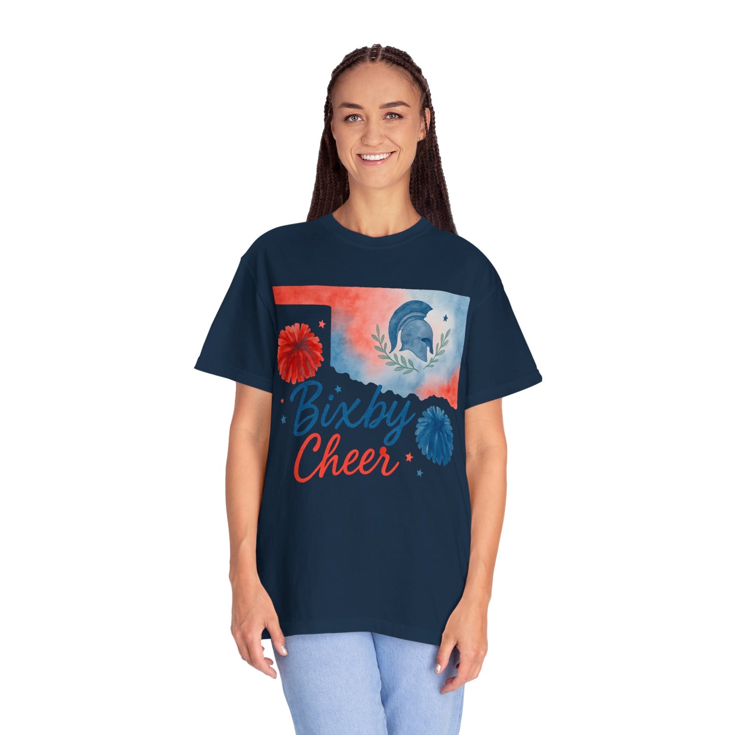 Cheer Bixby OK Watercolor Comfort Colors Tee