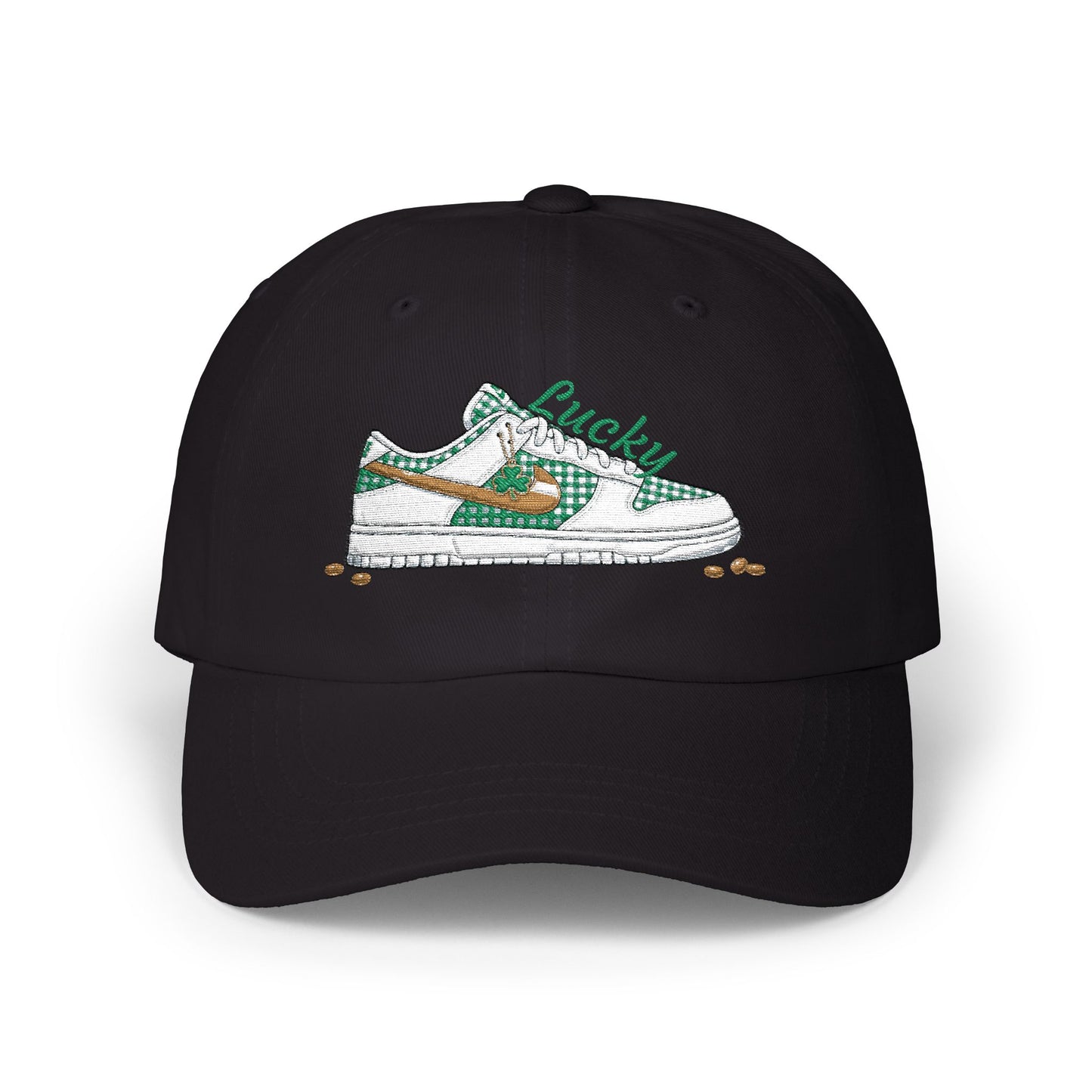 Embroidered Lucky Sneaker Dad Cap St. Patrick’s Day Casual Baseball Hat
