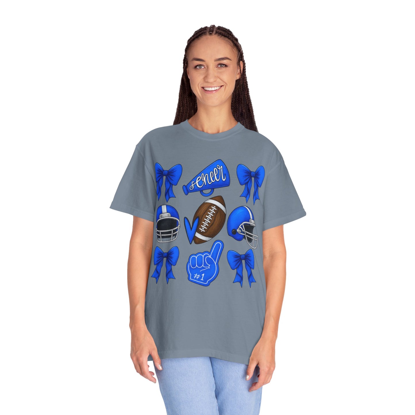 Cheer and Football Comfort Colors Tee