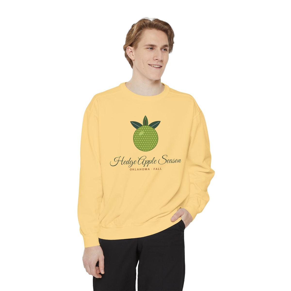 Hedge Apple Season Oklahoma Crewneck Sweatshirt | Comfort Colors