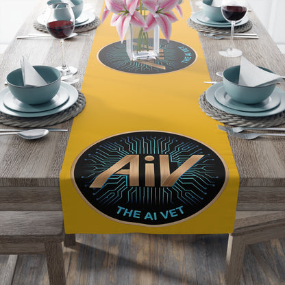 The AI Vet Round Logo Table Runner