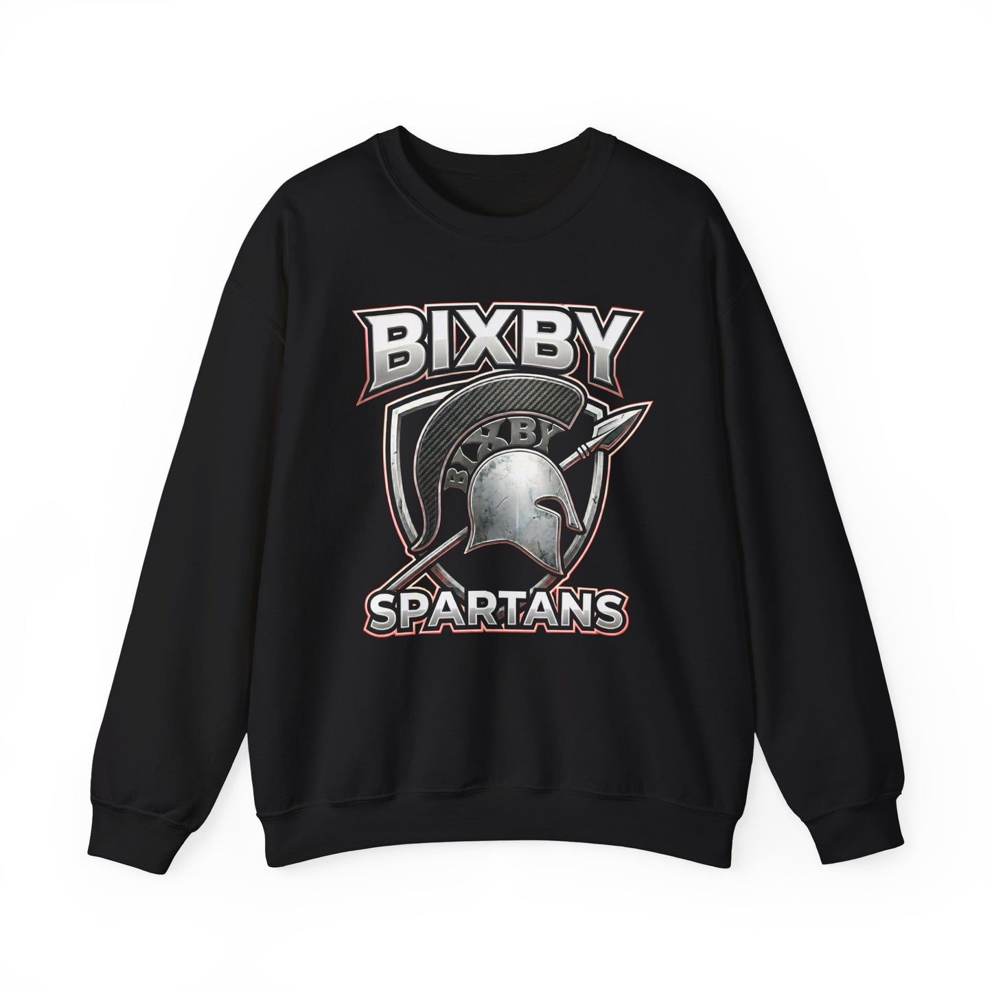 Bixby Spartans Crewneck Sweatshirt Vintage Helmet School Spirit