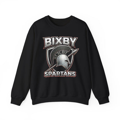 Bixby Spartans Crewneck Sweatshirt Vintage Helmet School Spirit