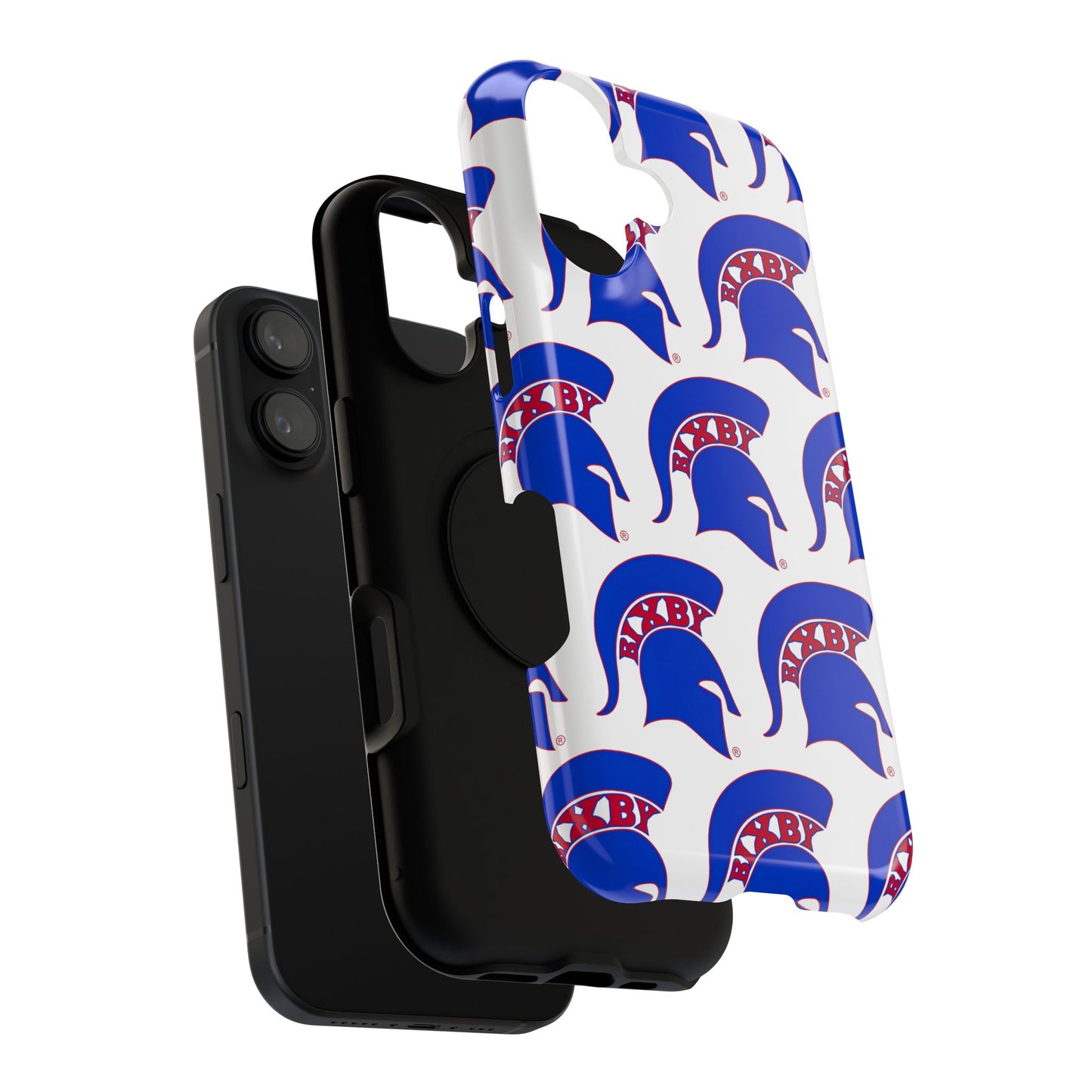 Bixby Spartan Blue Logo Impact Resistant iPhone Case