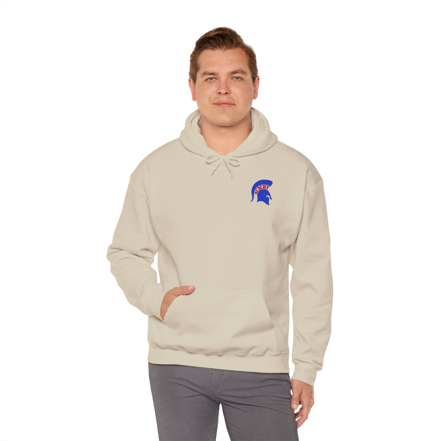 Spartan Blue Logo Gildan Hoodie