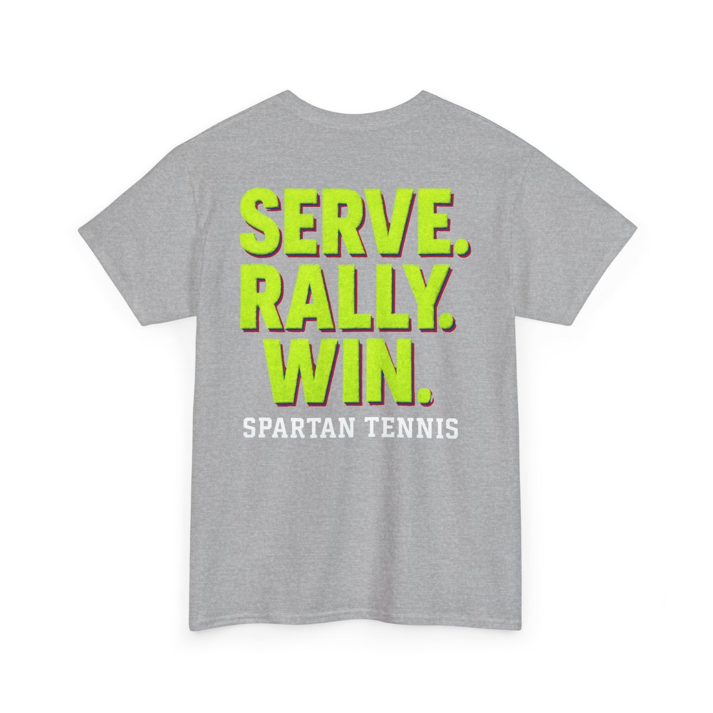 Rally. Serve. Win. Spartan Tennis Gildan Tee