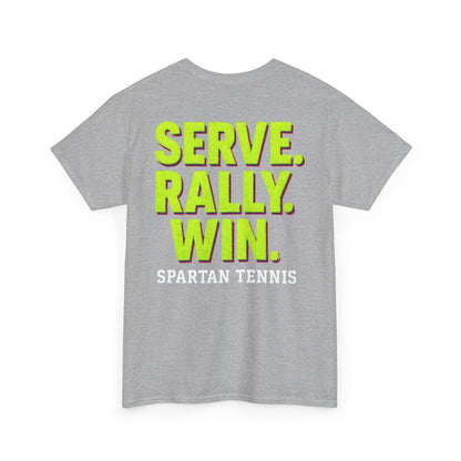 Rally. Serve. Win. Spartan Tennis Gildan Tee