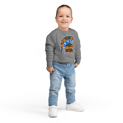 Bixby Spartans Pumpkin Patch Helmet Toddler Sweatshirt – Little Spartan Fall Crewneck