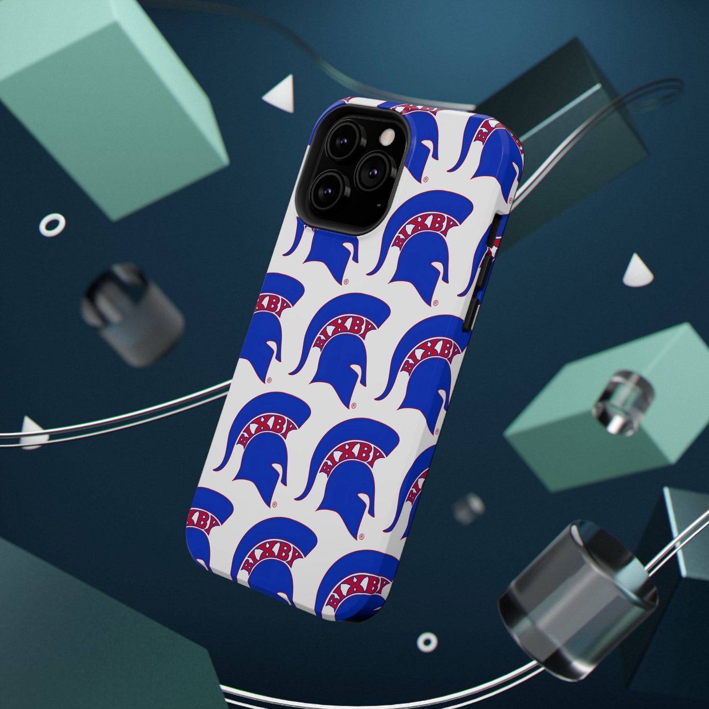 Bixby Spartan Blue Logo Impact Resistant iPhone Case