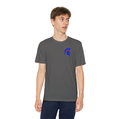 Spartan Blue Logo Youth Sport-Tek Tee