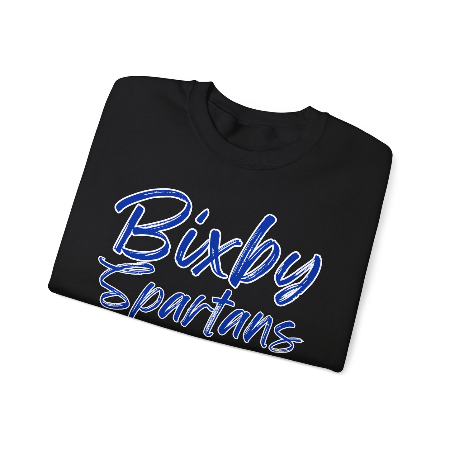 Bixby Spartans Cursive Print Gildan Sweatshirt