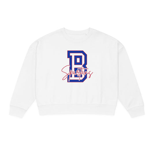 Bixby Spartans Varsity Letter Premium Stanley Stella Boxy Sweatshirt