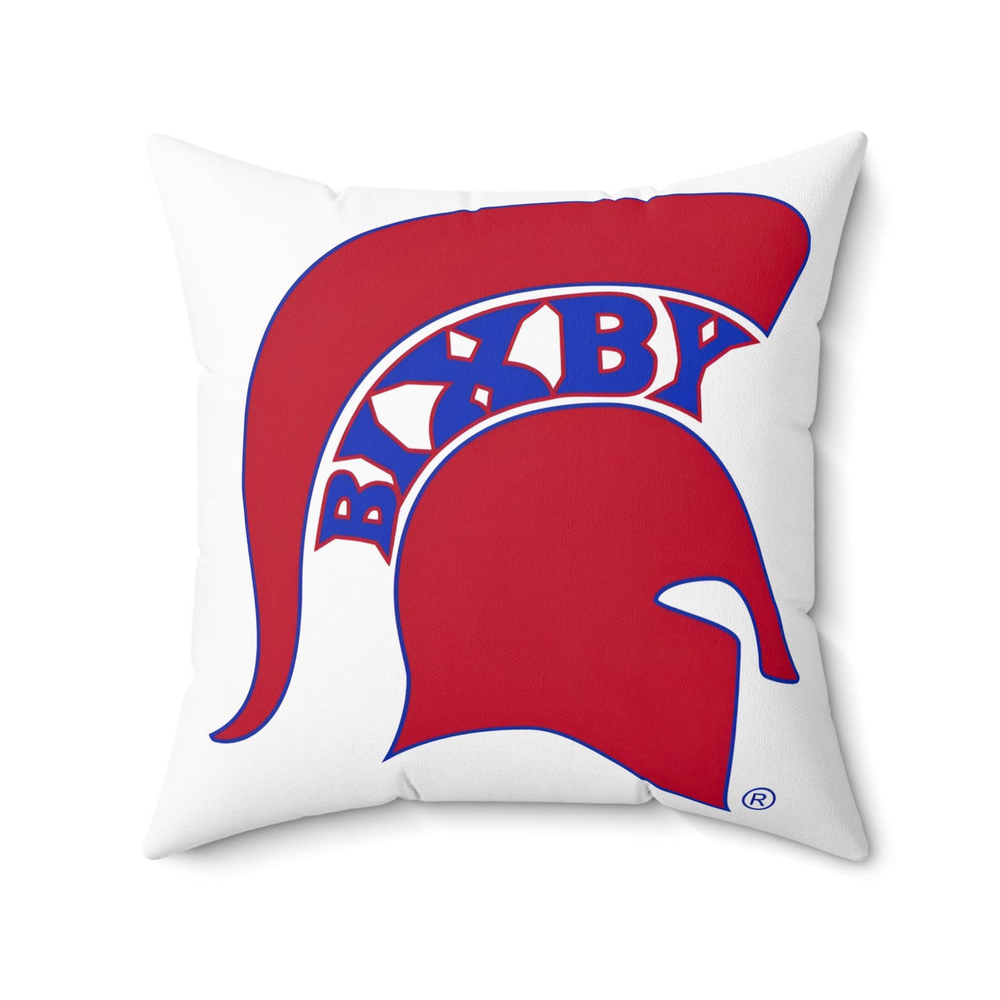 Bixby Spartans Red Logo Decorative Pillow