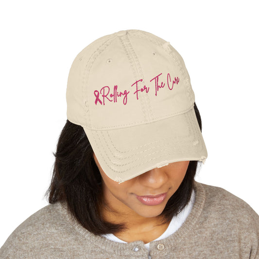 Where RV USA Breast Cancer Awareness Embroidered Distressed Ballcap