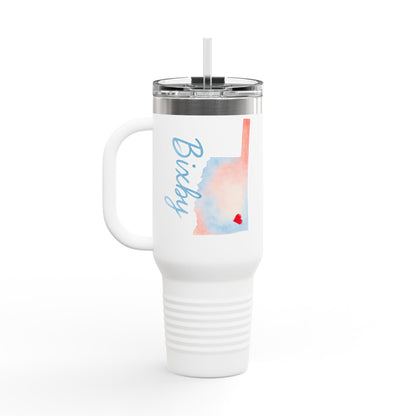 Bixby OK Watercolors 40 Ounce Insulated Travel Mug