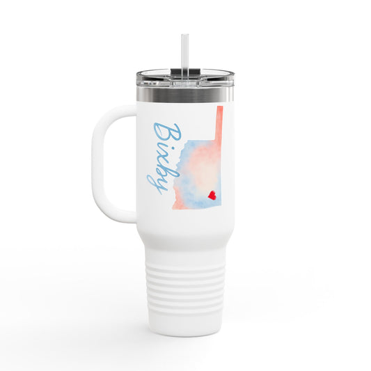 Bixby OK Watercolors 40 Ounce Insulated Travel Mug