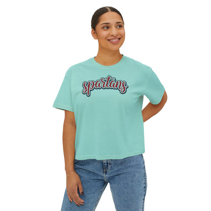Spartans Women's Comfort Colors Boxy Tee