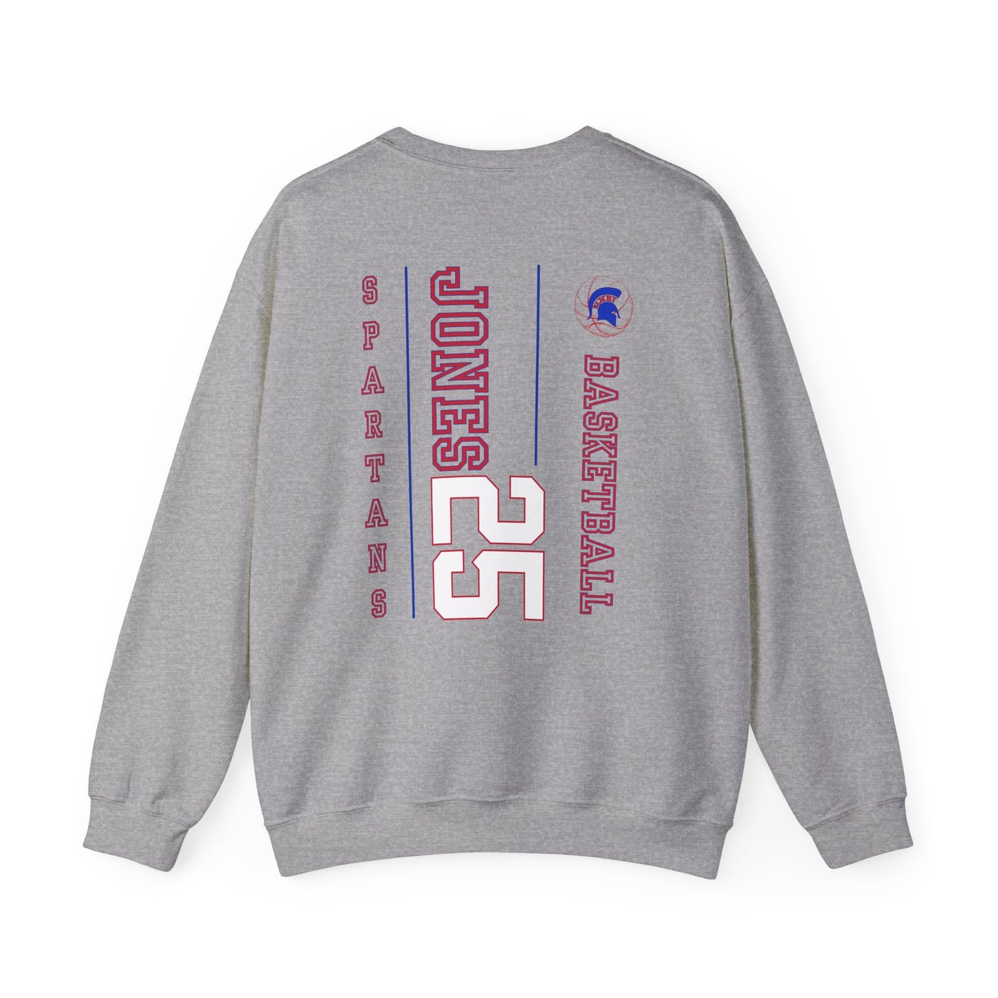 Personalized Boys Bixby Spartan Basketball Crewneck Sweatshirt