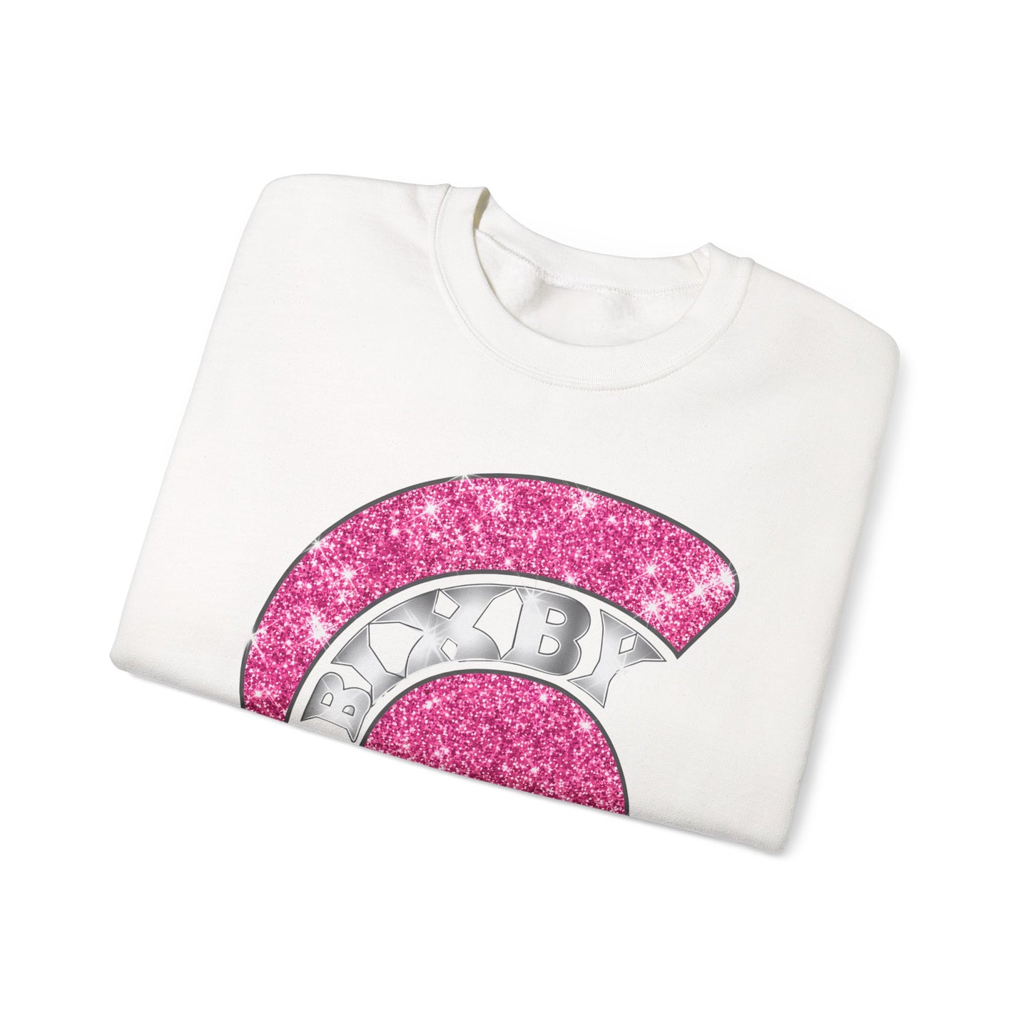 Bixby Spartan Pink Helmet Bling Gildan Sweatshirt