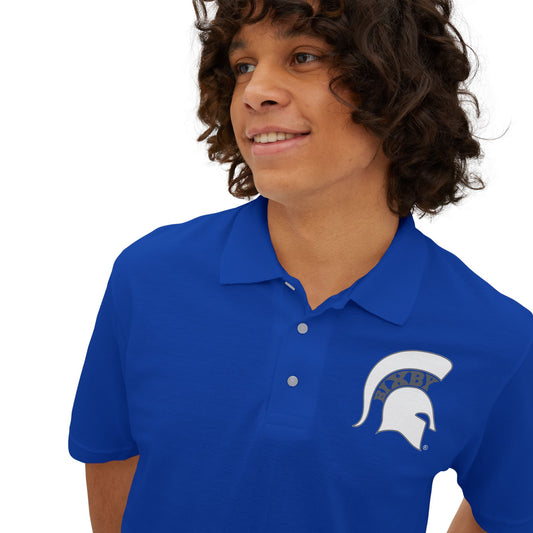 Spartan White Logo Jerzees Polo