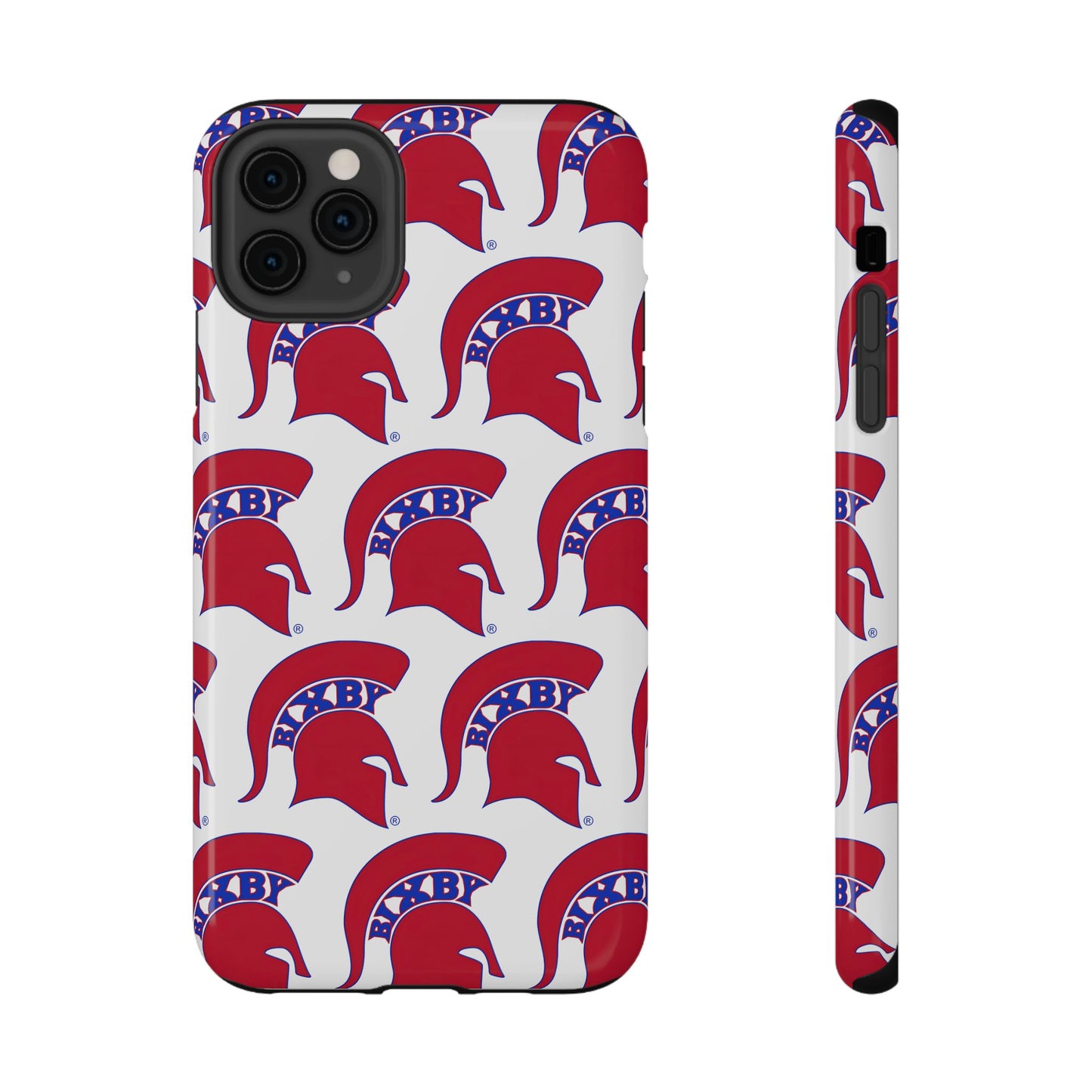 Bixby Spartan Red Logo Impact Resistant iPhone Case