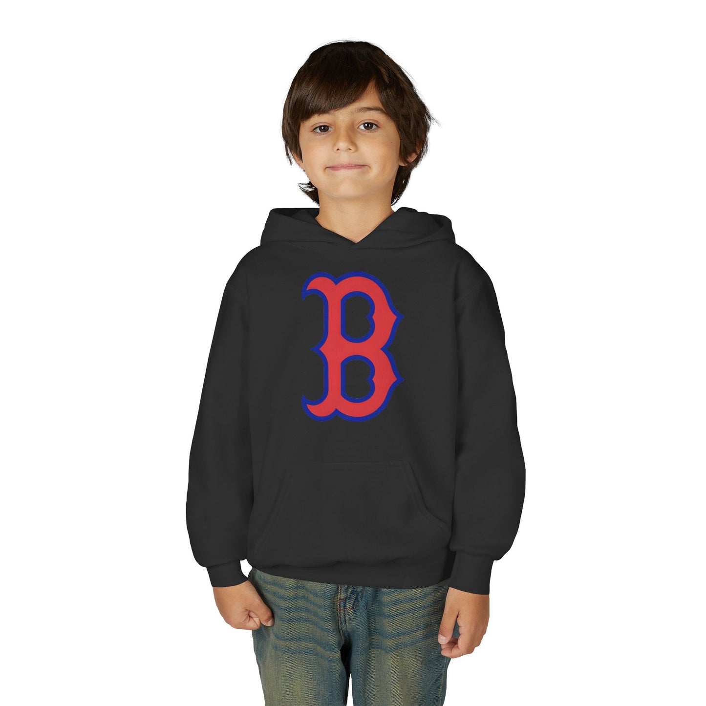 Youth Hoodie with Red & Blue 'B' Logo Youth Gildan Hoodie