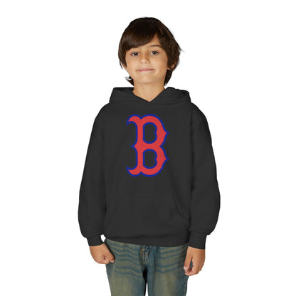 Youth Hoodie with Red & Blue 'B' Logo Youth Gildan Hoodie