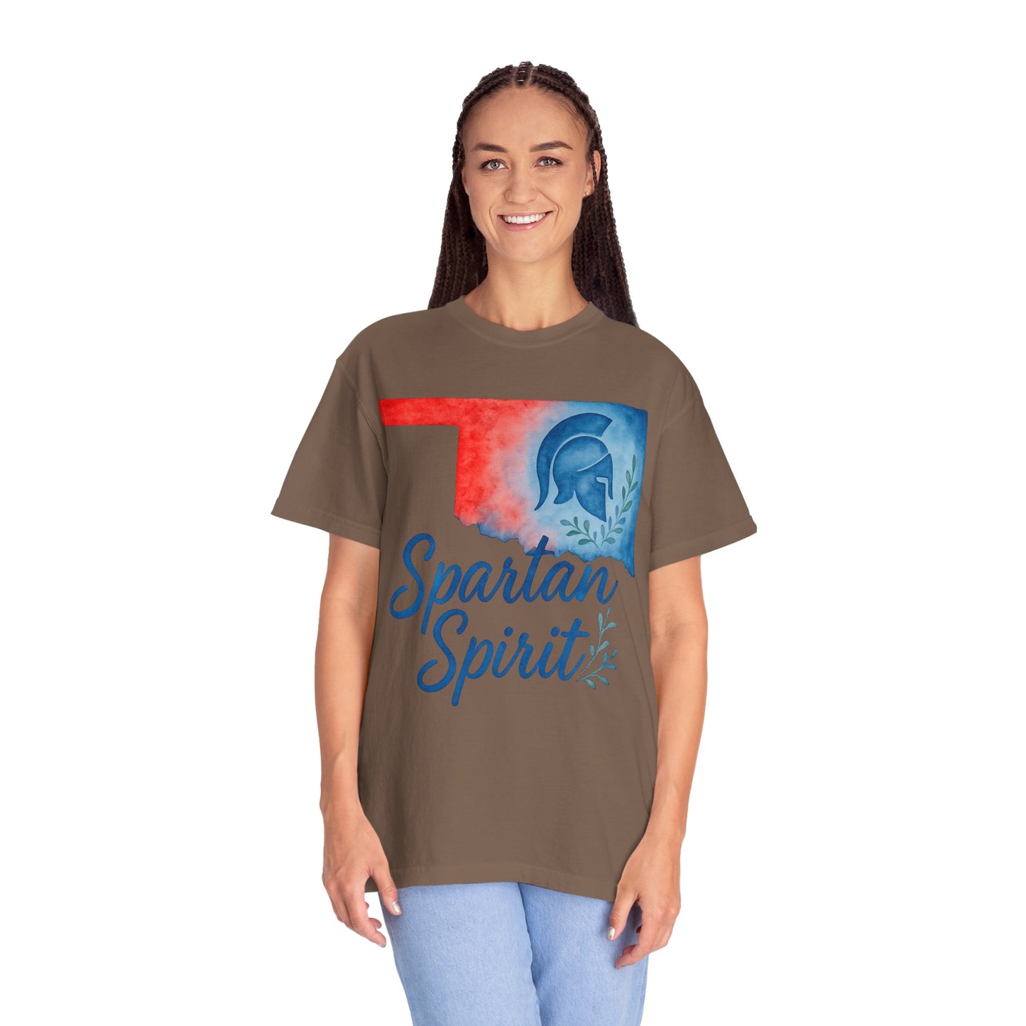 Spartan Spirit Bixby OK Watercolor Comfort Colors Tee
