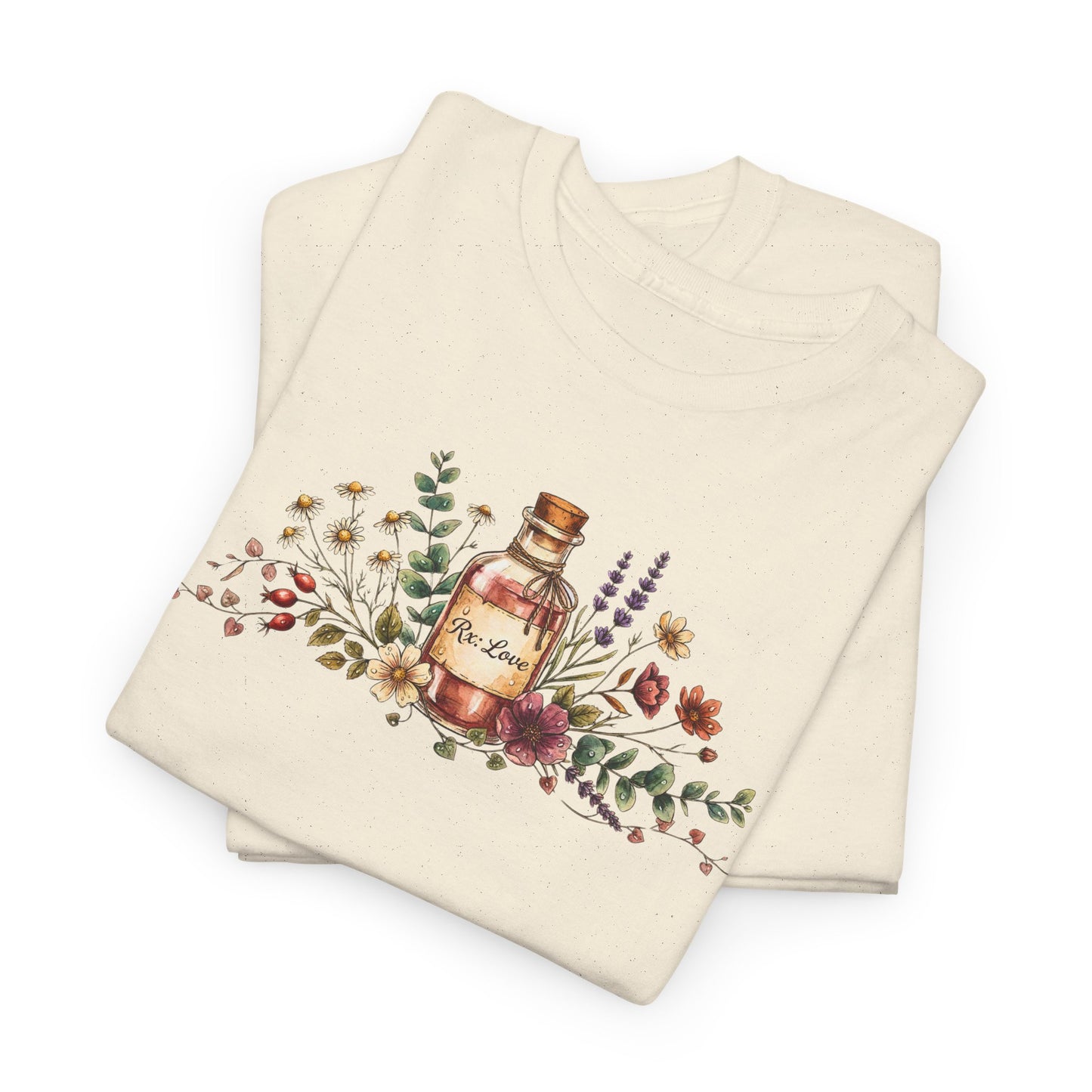 Prescription Bottle Floral 'Filled With Love' Tee | Floral Pill Bottle Shirt