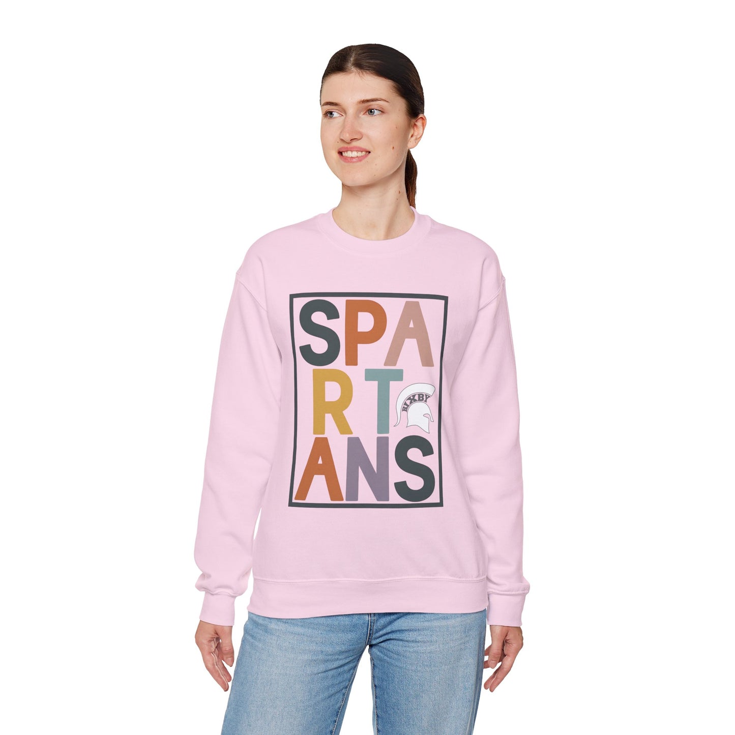 Spartans Block Text Gildan Sweatshirt