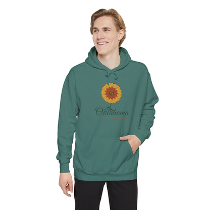 Indian Blanket Garden Script Oklahoma Hoodie | Comfort Colors