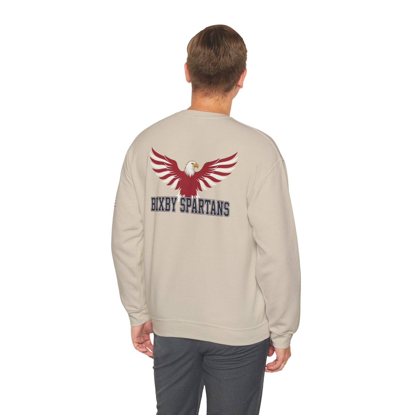 Bixby Spartan Patriotic Eagle with Spartan Logo and Sleeve Print