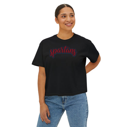 Spartans Women's Comfort Colors Boxy Tee