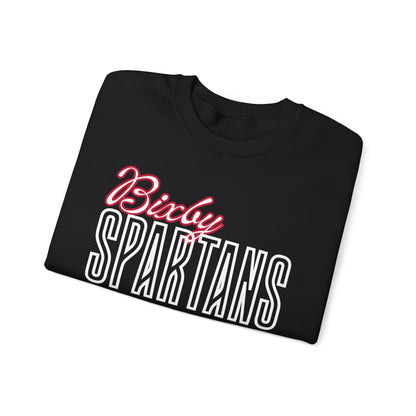 Bixby Spartans Cursive Gildan Sweatshirt