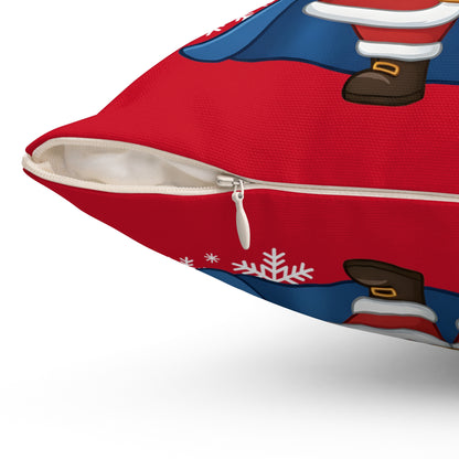 Spartan Santa Red Christmas Pillow