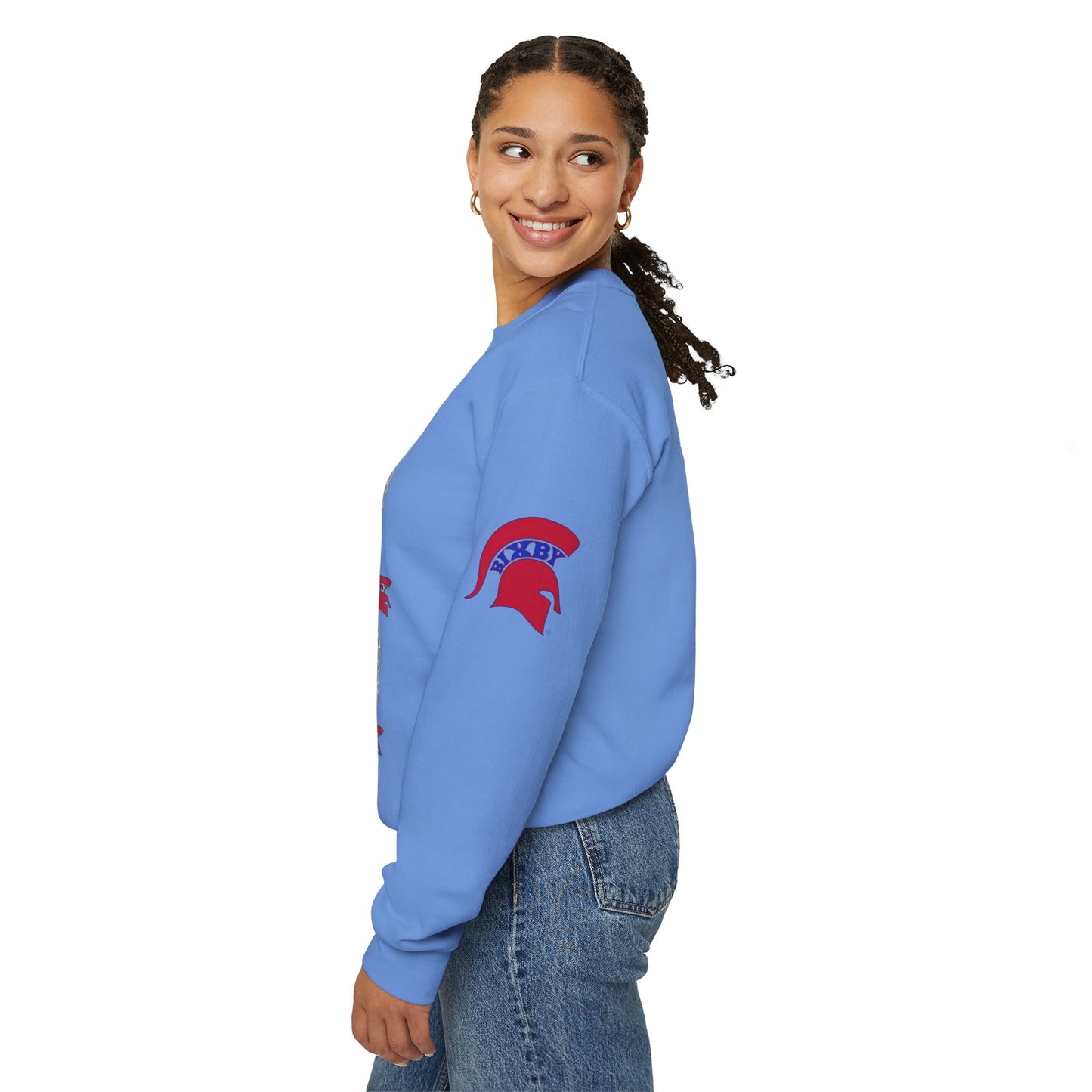 Spartan Logo Valentine XO Graphic Crewneck Sweatshirt